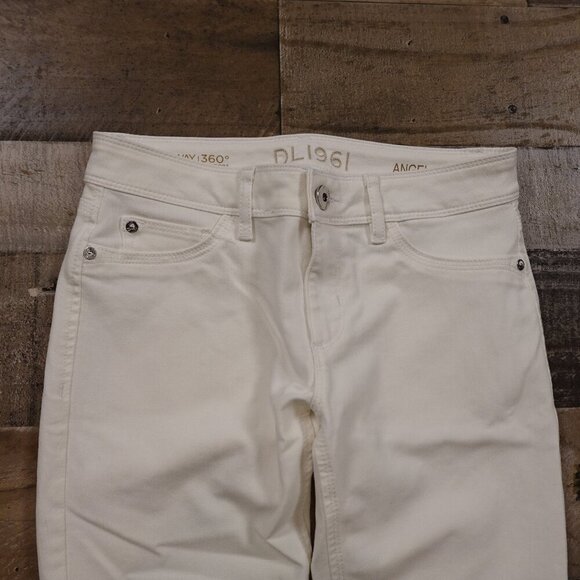 DL1961 jeans Angel skinny ankle women's 27 white mid rise - Picture 2 of 14